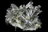 Metallic Stibnite Crystal Cluster - China #93683-1